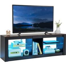 Costway Modern Stand with LED Light TV Bench