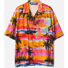Palm Angels Shirts Palm Angels Tree-Print Shirt - Men - Pink