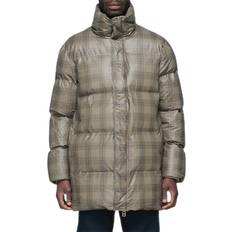 Unisex Kåper & Frakker Rains Check Puffer Coat - Khaki/Unisex