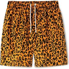 Palm Angels Men Swimwear Palm Angels Cheetah-Print Swim Shorts - Men - Orange