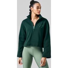 Casall Dam Tröjor Casall Comfy Half Zip Sweater - Dark Pine