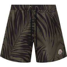 Black Swimming Trunks Moncler Archivio Fern Swim Shorts - Dark Green