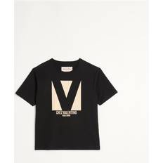 Valentino T-shirts Valentino Ikoniskt Logotyp Bomull T-shirt - Black