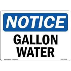 Office Supplies SignMission OSHA Notice Sign 12 x 18 in - Gallon Water