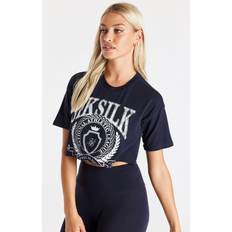 Cropped T-shirts Siksilk Varsity Cropped T-Shirt - Navy