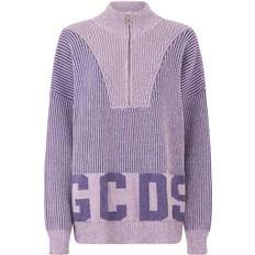GCDS Half-Zip Jumper - Unisex - Purple