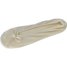 Blanc - Femme Chaussons Isotoner Satin Ballerina Slippers - Beige