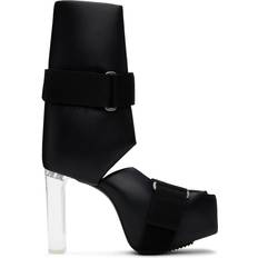 Rick Owens Heels & Pumps Rick Owens Black Splint Kiss Heels - 90 Black/Clear