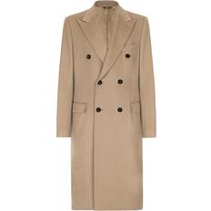 Dolce & Gabbana Brown Coats Dolce & Gabbana Double-Breasted Cashmere Coat Men - Cashmere/Brown