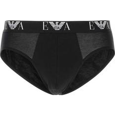 Emporio Armani Logo-Band Briefs Set of Two - Black