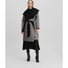 Karl Lagerfeld Dam Kappor & Rockar Karl Lagerfeld Reversible Soft Coat - Black/Grey Kl Monogram