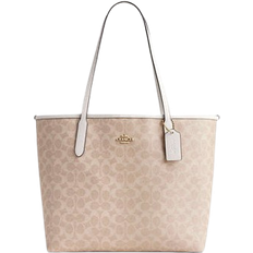 Canvas - Women Bags Coach City Tote Bag In Signature Canvas - Gold/Sand/Chalk