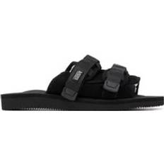 Suicoke Black Leather Slides Sandals - Female