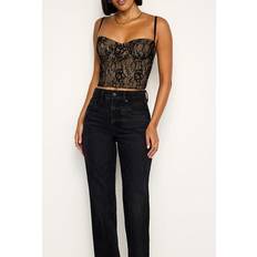 Nylon Corsés Good American Velvet Lace Bustier Top