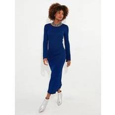 Clothing Joe Browns Winter Sparkle Rib Knit Dress - Blue