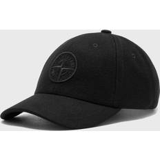 Stone Island Men Caps Stone Island Flanella Wool Nylon 6-Panel Cap - Black Male