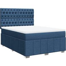 Senge & Madrasser vidaXL mit Matratze 140 x 190 cm - Blau Boxspringbett