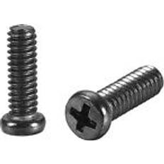 M2 x 6mm Laptop Computer Screws 2.8mm Dia - Black (100 pcs)
