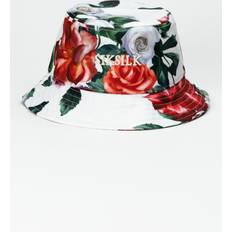 Fabric - Women Hats Siksilk Floral Bucket Hat - Cream