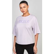 Cropped T-shirts Siksilk Varsity Logo Cropped T-Shirt - Purple