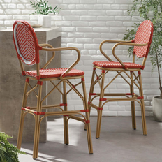 Metals Stools Bayou Breeze Bravyn 29.25" Counter 45.66" H x 22.04" W x 21.65" D Seating Stool