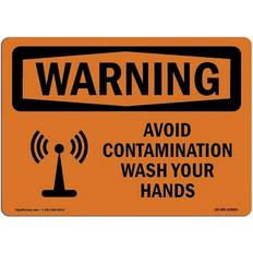 Office Supplies SignMission OSHA Warning Sign 12 x 18 in.