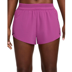 Nike aeroswift women's running shorts NIKE Women's AeroSwift Dri Fit ADV Mid Rise Brief-Lined 3" Running Shorts - Hot Fuchsia/Black