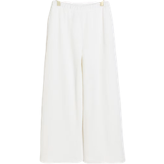 River Island Boucle Wide Leg Trousers - Cream