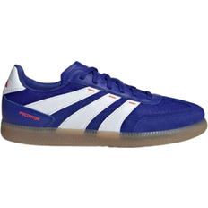 Suede Indoor Shoes adidas Junior Predator Freestyle IN - Lucid Blue/Cloud White/Solar Red