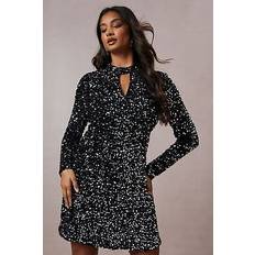 Evening Gowns - Silver Dresses Oasis Silver Fit & Flare Dress - Womens