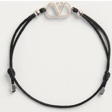 Herre Armbånd Valentino Garavani Vlogo Signature Cotton Bracelet - Black