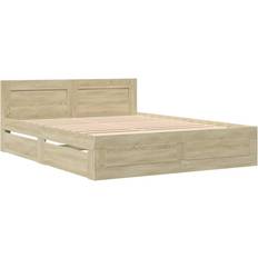 vidaXL Bed Frame with Headboard 153x203cm