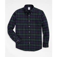 Brooks Brothers Portuguese Flannel Polo Button Down Collar - Black/Navy