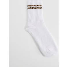 Socks boohoo Leopard Double Stripe Sports Sock - Multi