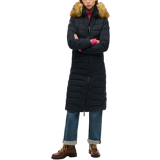 Superdry Arctic Longline Puffer Coat - Navy