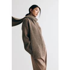 H&M Ladies Rib-knit Scarf - Beige