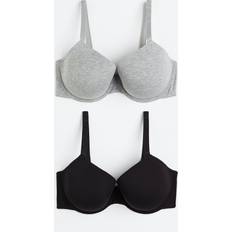 Clothing H&M Ladies Padded Bras 2-pack - Grey