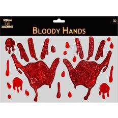 Decals & Wall Decorations Halloween Party 25 Piece Window Gels Stickers Bloody Hand Prints