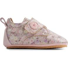 Wheat Dakota Printed Leather Indoor Shoe - Clam Multi Flowers