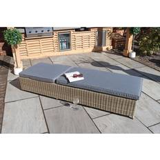 Royalcraft Sun Beds Royalcraft Sunlounger Manual Multi Position Fabric Cushion 30 cm H x 65 cm W x 208 cm L