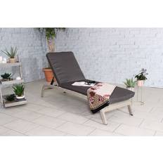 Royalcraft Sun Beds Royalcraft Brithany Reclining Sun Lounger 30cm H x 65cm W x 208cm L - Grey