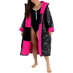 Dryrobe Advance Long Sleeve Robe - Black Camo Pink