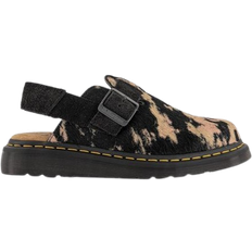 Dr. Martens Textile Outdoor Slippers Dr. Martens Jorge II Contrast Hair On Mules - Black/Beige