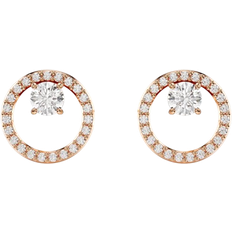 Swarovski Constella Stud Earrings - Rose Gold/Transparent