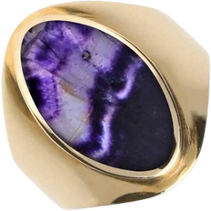 C. W. Sellors Oval Ring - Gold/Purple