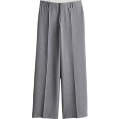 Hosen & Shorts H&M Wide Elegant Trousers - Grey Melange