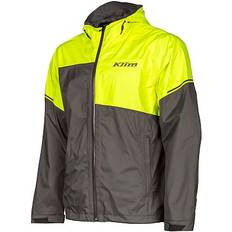 Motorcycle Equipment Klim Stash, Textiljacke wasserdicht Dunkelgrau/Neon-Gelb