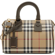 Burberry Handbags Burberry Mini Check Bowling Bag - Military