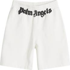 Palm Angels Men Shorts Palm Angels Logo-print Cotton Track Shorts - Men - White