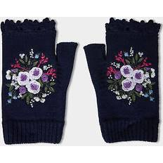 Multicoloured - Women Mittens Joe Browns Cosy Cottage Embroidered Mitts - Blue